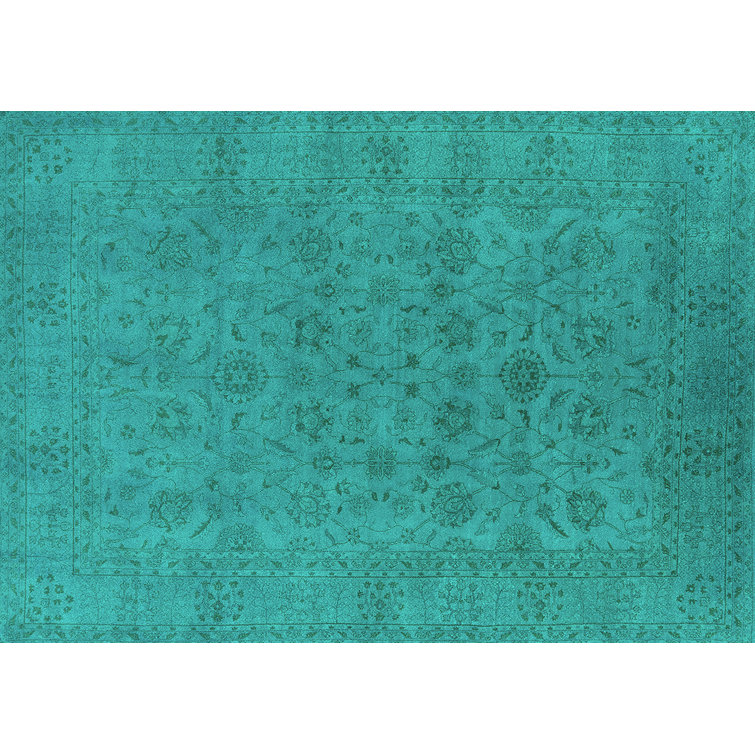 Canora Grey Munajj Blue Machine Washable Rug Wayfair